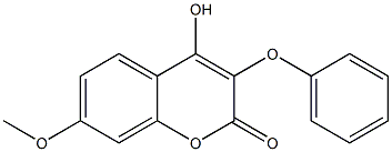 3-Phenoxy-7-methoxy-4-hydroxy-2H-1-benzopyran-2-one 结构式