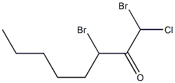 1-Chloro-1,3-dibromo-2-octanone 结构式