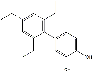4-(2,4,6-Triethylphenyl)benzene-1,2-diol 结构式