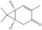 (1S,6R)-3,7,7-Trimethylbicyclo[4.1.0]hept-2-en-4-one 结构式