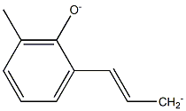 2-[[(E)-1-Propen-3-ide]-1-yl]-6-methylphenolate 结构式