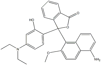 3-(5-Amino-2-methoxy-1-naphtyl)-3-(4-diethylamino-2-hydroxyphenyl)isobenzofuran-1(3H)-one 结构式