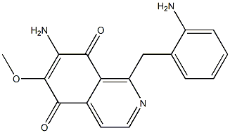 7-Amino-6-methoxy-1-(2-aminobenzyl)isoquinoline-5,8-dione 结构式