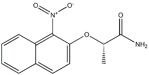 [S,(-)]-2-[(1-Nitro-2-naphtyl)oxy]propionamide 结构式