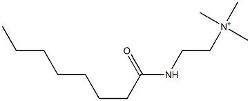 N,N,N-Trimethyl-2-(octanoylamino)ethanaminium 结构式