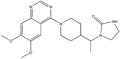 1-[1-[1-(6,7-Dimethoxyquinazolin-4-yl)piperidin-4-yl]ethyl]imidazolidin-2-one 结构式