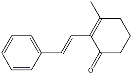 3-Methyl-2-(2-phenylethenyl)-2-cyclohexen-1-one 结构式