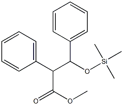 2,3-Diphenyl-3-(trimethylsilyloxy)propionic acid methyl ester 结构式