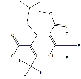 1,4-Dihydro-2,6-bis(trifluoromethyl)-4-isobutylpyridine-3,5-dicarboxylic acid dimethyl ester 结构式