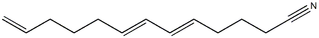 5,7,12-Tridecatrienenitrile 结构式