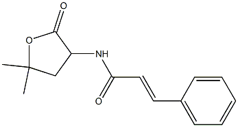 N-(5,5-Dimethyl-2-oxotetrahydrofuran-3-yl)-3-phenylpropenamide 结构式