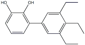 3-(3,4,5-Triethylphenyl)benzene-1,2-diol 结构式