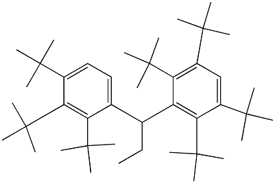 1-(2,3,5,6-Tetra-tert-butylphenyl)-1-(2,3,4-tri-tert-butylphenyl)propane 结构式