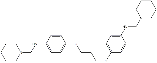 1,1'-[Propane-1,3-diylbis[oxy(4,1-phenylene)(iminomethylene)]]bispiperidine 结构式