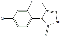 7-Chloro-2,4-dihydro-1H-[1,2,4]triazolo[3,4-c][1,4]benzothiazine-1-thione 结构式