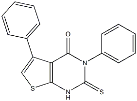 1,2-Dihydro-3-phenyl-2-thioxo-5-phenylthieno[2,3-d]pyrimidin-4(3H)-one 结构式