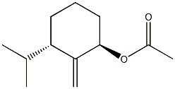 (1R,3S)-2-Methylene-3-isopropylcyclohexanol acetate 结构式