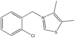 3-[(2-Chlorophenyl)methyl]-4,5-dimethylthiazol-3-ium 结构式