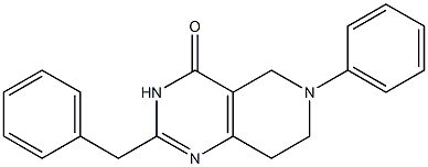 2-Benzyl-6-phenyl-5,6,7,8-tetrahydropyrido[4,3-d]pyrimidin-4(3H)-one 结构式