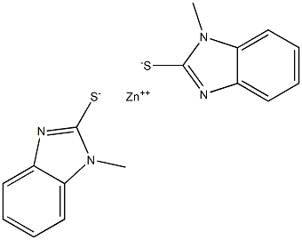Zinc bis(1-methyl-1H-benzimidazole-2-thiolate) 结构式