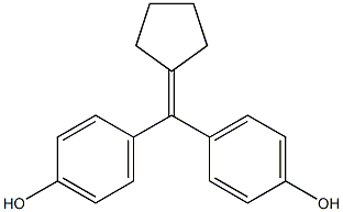4,4'-(Cyclopentylidenemethylene)bis(phenol) 结构式