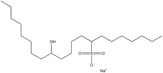 13-Hydroxyhenicosane-8-sulfonic acid sodium salt 结构式