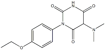 5-(Dimethylamino)-1-(p-ethoxyphenyl)barbituric acid 结构式