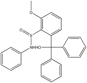 2-(Diphenylhydroxymethyl)-N-phenyl-6-methoxybenzenesulfinamide 结构式