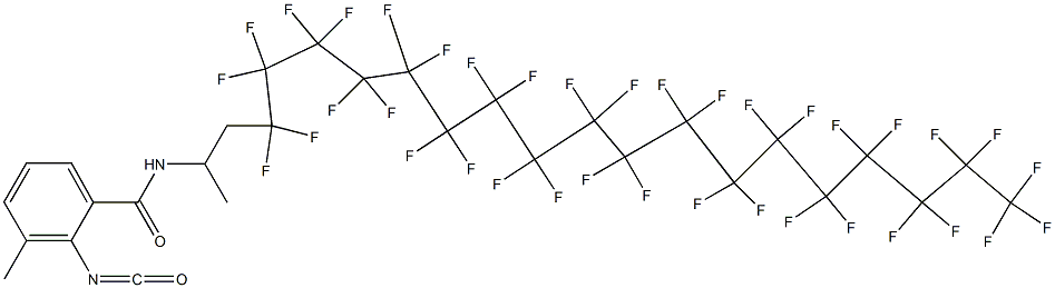 2-Isocyanato-3-methyl-N-[2-(heptatriacontafluorooctadecyl)-1-methylethyl]benzamide 结构式