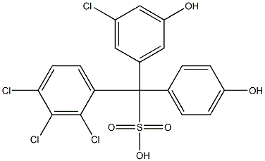 (3-Chloro-5-hydroxyphenyl)(2,3,4-trichlorophenyl)(4-hydroxyphenyl)methanesulfonic acid 结构式