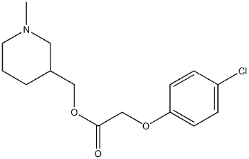 (4-Chlorophenoxy)acetic acid (1-methyl-3-piperidinyl)methyl ester 结构式