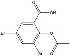 2-(Acetyloxy)-3,5-dibromobenzoic acid 结构式