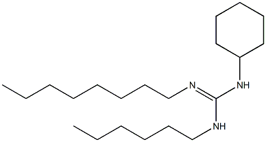 1-Cyclohexyl-3-hexyl-2-octylguanidine 结构式