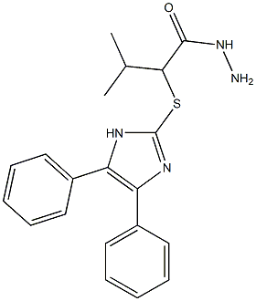 2-Isopropyl-2-[(4,5-diphenyl-1H-imidazol-2-yl)thio]acetohydrazide 结构式