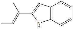 2-[(E)-1-Methyl-1-propenyl]-1H-indole 结构式