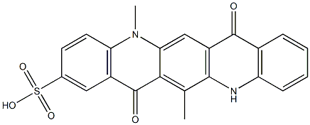 5,7,12,14-Tetrahydro-5,13-dimethyl-7,14-dioxoquino[2,3-b]acridine-2-sulfonic acid 结构式