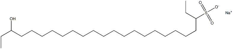 22-Hydroxytetracosane-3-sulfonic acid sodium salt 结构式