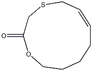 1-Oxa-4-thia-6-cycloundecen-2-one 结构式