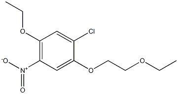 1-Chloro-5-ethoxy-2-(2-ethoxyethoxy)-4-nitrobenzene 结构式