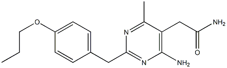 6-Amino-2-(4-propoxybenzyl)-4-methyl-5-pyrimidineacetamide 结构式