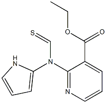 2-[(1H-Pyrrol-2-yl)(thiocarbonyl)amino]pyridine-3-carboxylic acid ethyl ester 结构式