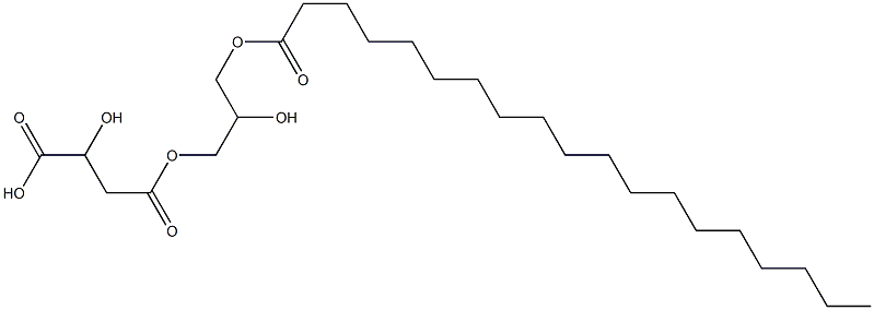 2-Hydroxybutanedioic acid hydrogen 4-[2-hydroxy-3-(nonadecanoyloxy)propyl] ester 结构式