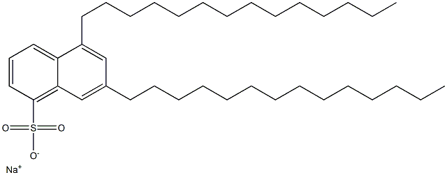 5,7-Ditetradecyl-1-naphthalenesulfonic acid sodium salt 结构式