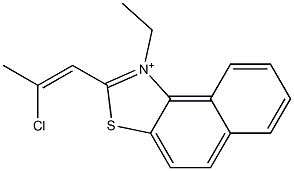 2-(2-Chloro-1-propenyl)-1-ethylnaphtho[1,2-d]thiazol-1-ium 结构式