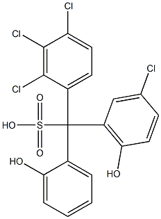 (3-Chloro-6-hydroxyphenyl)(2,3,4-trichlorophenyl)(2-hydroxyphenyl)methanesulfonic acid 结构式