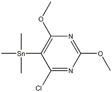 4-Chloro-2,6-dimethoxy 5-(trimethylstannyl)pyrimidine 结构式