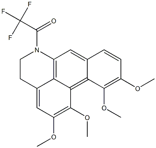 6-Trifluoroacetyl-1,2,10,11-tetramethoxy-5,6-dihydro-4H-dibenzo[de,g]quinoline 结构式