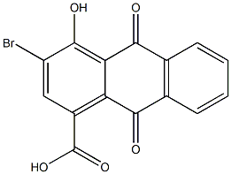 3-Bromo-4-hydroxy-9,10-dioxoanthracene-1-carboxylic acid 结构式