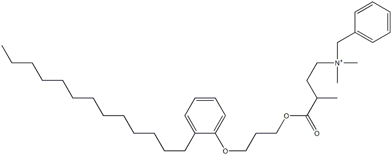 N,N-Dimethyl-N-benzyl-N-[3-[[3-(2-tridecylphenyloxy)propyl]oxycarbonyl]butyl]aminium 结构式