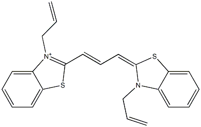 3-(2-Propenyl)-2-[3-[3-(2-propenyl)benzothiazol-2(3H)-ylidene]-1-propenyl]benzothiazol-3-ium 结构式